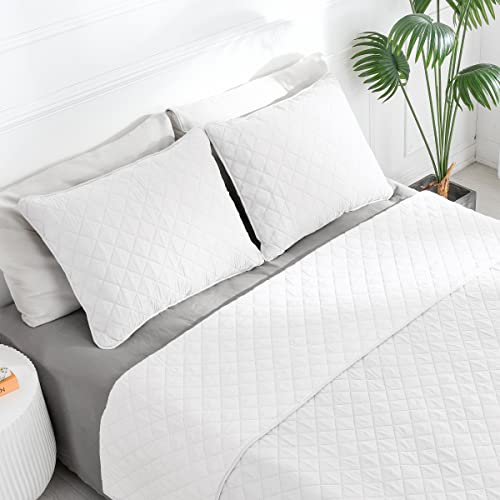 Juego de edredón reversible tamaño King blanco y fundas de almohada Easy-Going 3