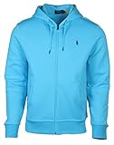 Polo RL Men's Double Knit Full Zip Hoodie (Blue, Medium)