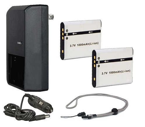 Batterie Nikon S70 compatible pack chargeur de voyage et tour de cou