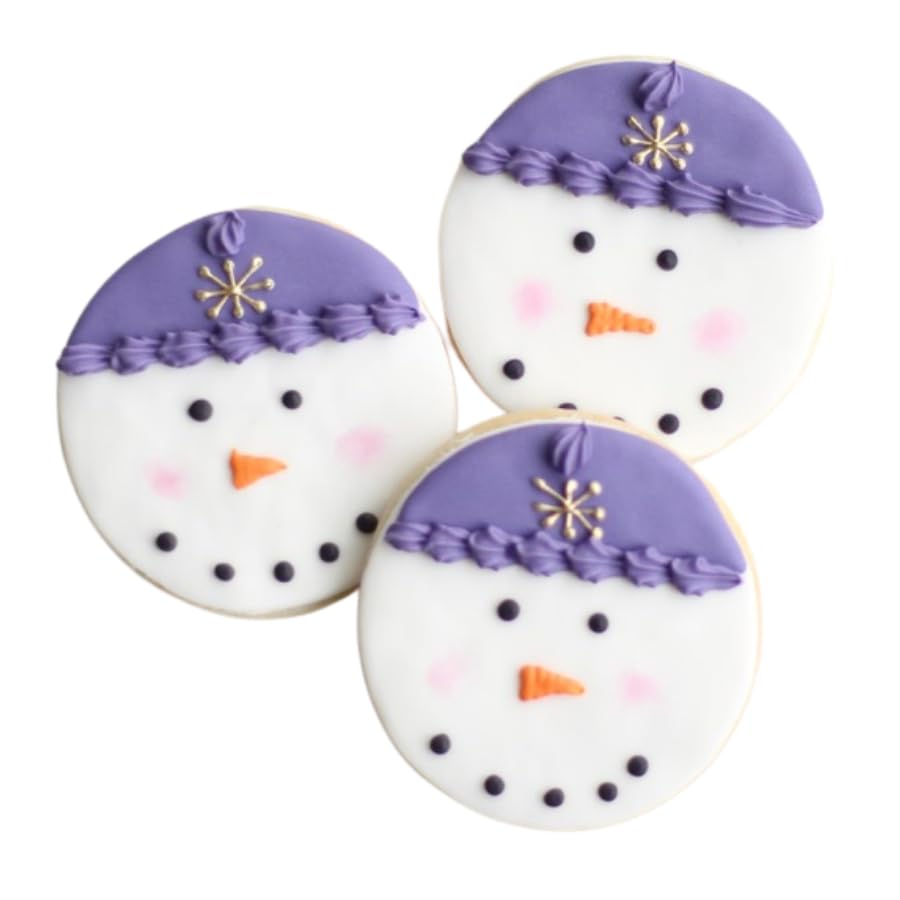 ½ Dz. Snowman Head Cookies! Winter Birthday Party Christmas Snow Themed Favors or Gift!