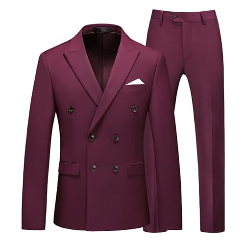 Costume deux pièces pour homme veste à double boutonnage et pantalon habillé