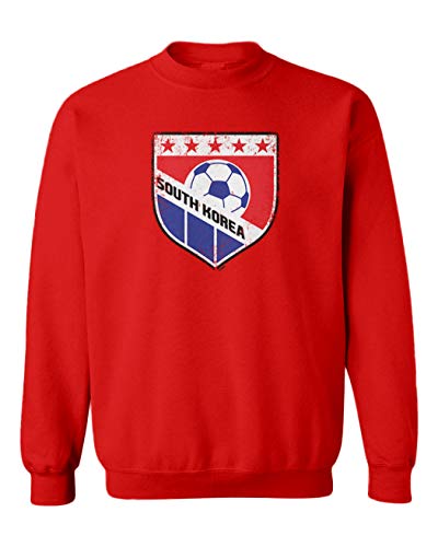 Tcombo South Korea Soccer - Distressed Badge Toddler Fleece Crewneck Sweater - Main Image