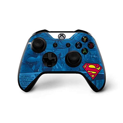 Skinit Decal Gaming Skin Compatible with Xbox One X Controller - Officially Licensed Warner Bros Superman Logo Design