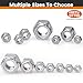 8#-32, Nylon Insert Hex Lock Nuts, 304 Stainless Steel, Bright Finish, Coarse Thread, Machinery, Automotive, Outdoor, Wooden Furniture, 25 PCS