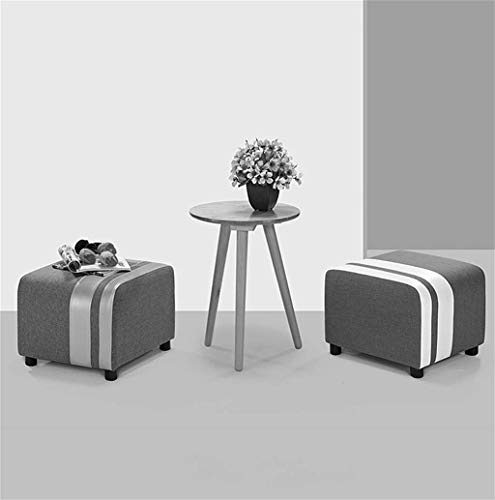 Pouf repose-pieds vert clair 45x50x40cm avec coussin moelleux