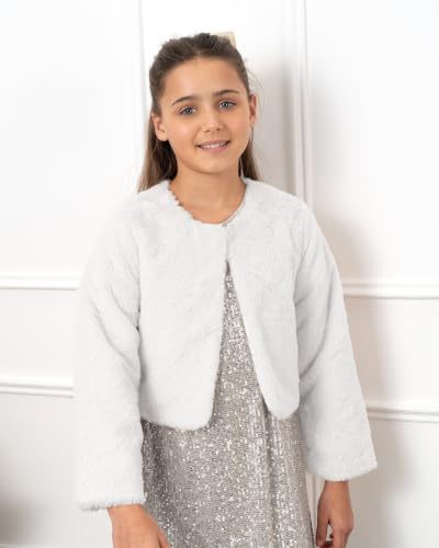 Image of BOLEROSE Girls Faux Fur Bolero Jacket