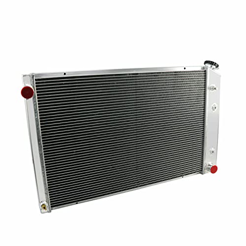 Asciutta Aluminum Radiator For 1973-1991 Chevy Cheyenne Blazer K10/K20/K30 Gmc Jimmy C1500/2500/3500, 3 Row All Aluminum Radiators + Shroud Fan + Relay #TOP3