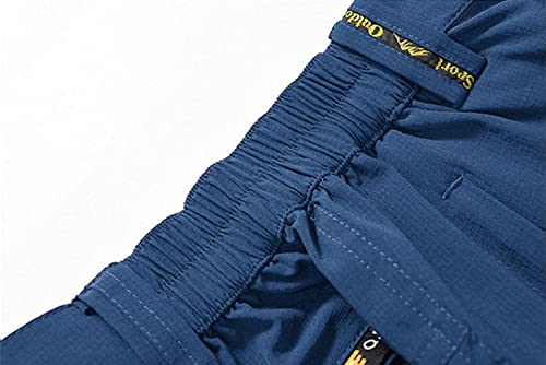 Tbmpoy Men's Lightweight Hiking Pants Quick Dry Mountain Fishing Cargo Outdoor Pants Thin Denim Blue Xl #TOP2