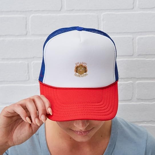 CafePress Happy Thanksgiving Adjustable Snapback Trucker Hat