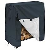 brennholzstapelhalter 【Brennholz-Regalabdeckung】 Hochwertige 210d-Oxford + wasserdichte PU-Beschichtung, kann Regen, Schnee, UV, Staub und andere Faktoren effektiv verhindern und das Leben der geschützten Gegenstände verlängern
