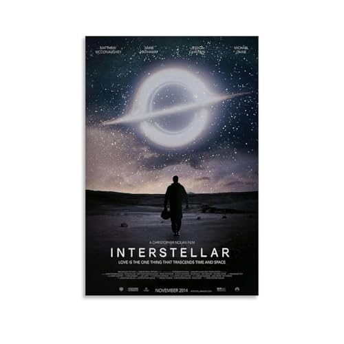 buzaiua Interstellar Poster Classic Movie Film Vintage Cover Für Zimmer, Ästhetische Leinwand-Wandkunst, Schlafzimmer-Dekor Posters 12x18inch(30x45cm)