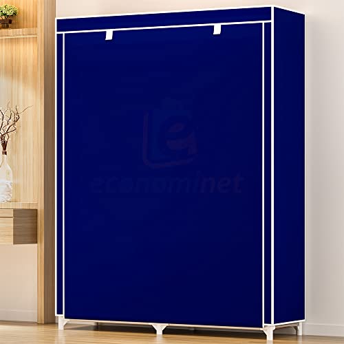 Guarda Roupa Armário Dobrável Portátil Multiuso Organizador de Roupas (Azul)