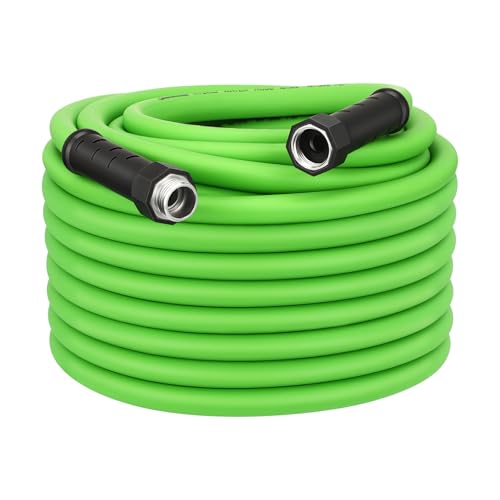Garden Hose 75 ft x 5/8", Water Hose with Swivel Handle, Heavy Duty, Lightweight, Flexible Hose for Plants, Car, Yard, 3/4 Inch Solid Fittings, Drinking Water Safe - DEWENWILS HHGH75A1