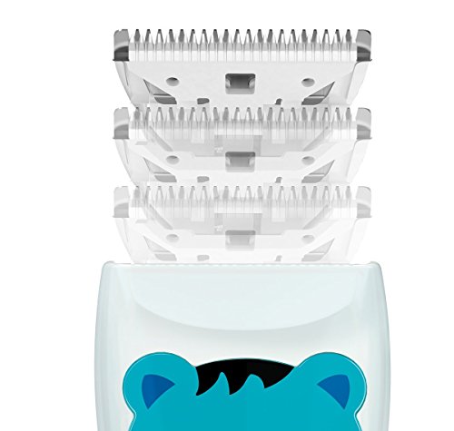 Image of Havells BC1001 Rechargeable Baby Hair Clipper with hypoallergenic ceramic blade, Ultra-quiet, IPX5 Waterproof haircut kit for kids, infants, boys (Blue)