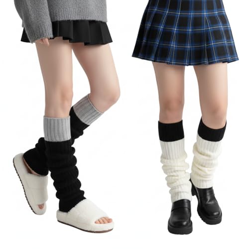 Image of 2 Pcs Leg Warmers Y2k, Leg Warmers, Y2k Accessories, Cute Kawaii Cream Legwarmers for Women Winter