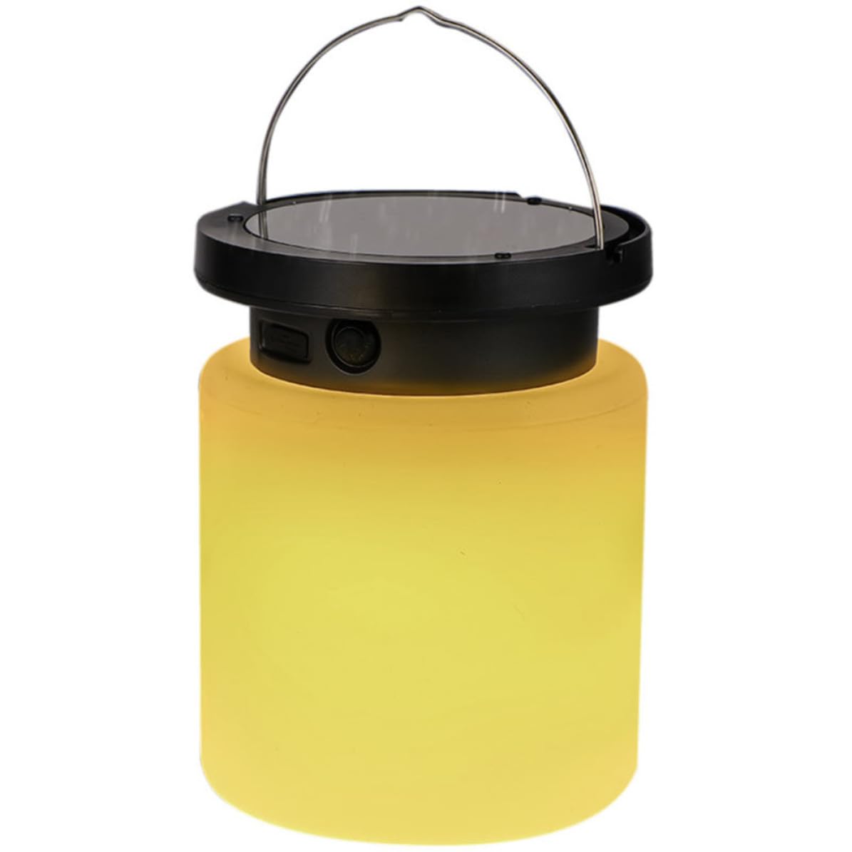 Lampada Solare Portatile da Giardino e Desktop Led, Silicone Bianco