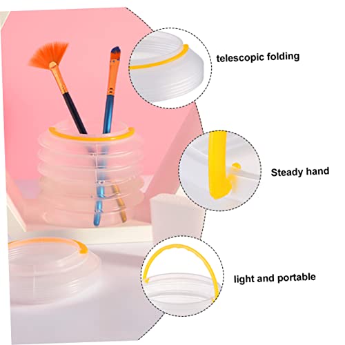 Homoyoyo 2Pcs Scaling Collapsible Bucket Expandable Sand Pail Emergency Water Camping Water Bucket Transparent Bucket Plastic Water Buckets Foldable Water Bucket Child Outdoor Silver Expand #TOP2