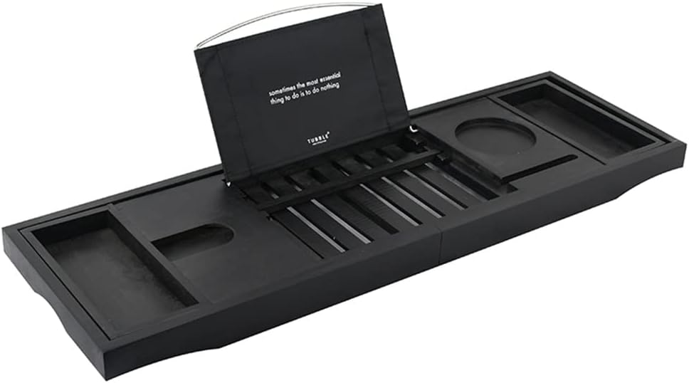 Black Bathtub Rack Multi-Functional Retractable Shelf Tray Bathroom Toilet Bath Tub Rack