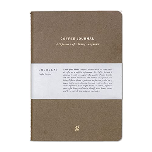 Goldleaf Barista Coffee Log Book - Professional Coffee Tasting Journal & Brewing Guide for Advanced Home Brewers & Café Teams | Track Roast, Method & Flavor Profiles