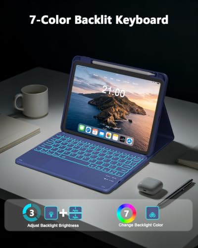 Image of RAYMCRAFT for iPad (A16) 11th /10th Generation Case with Keyboard (Trackpad)