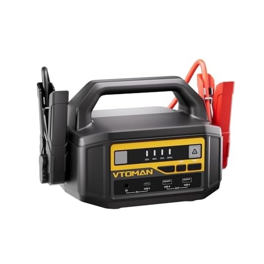 VTOMAN V-Truck Auto Starthilfe Powerbank-6000A 12V/24V Tragbare Batterie Booster für Lkw, Transporter und Traktoren (Alle Benzin und Diesel), Starter Powerbank mit LED-Taschenlampe & USB-Schnellladung