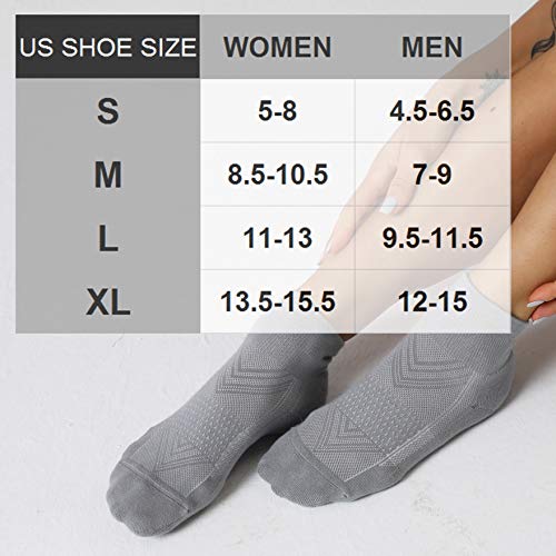 Celersport 6 Pack Men's Ankle Socks With Cushion, Sport Athletic Running Socks, Gray, X-Large #TOP1