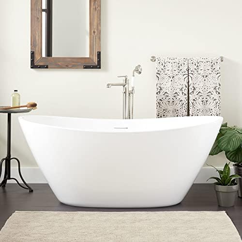 Signature Hardware 483529 Treece 61" Free Standing Acrylic Oval Tub