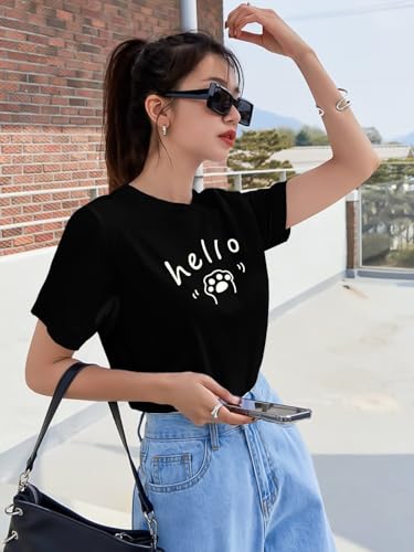 Image of THE DRY STATE Women Cotton Half Sleeve Round Neck Tshirt
