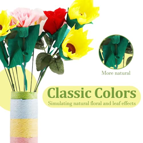 BDKMMS Blumendraht Grün, 220 Stück künstliche Drahtstiele, 30cm/40cm Blumenstängel für Handwerk Kranz, Blumenstrauß, DIY-Blumensträuße