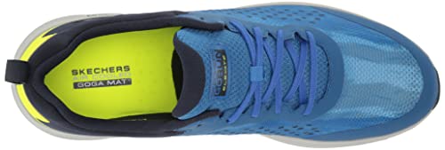 Skechers Men's Gorun Elevate-Lace Up Performance Athletic Running & Walking Shoe Sneaker, Blue/Black/Yellow, 11 #TOP4