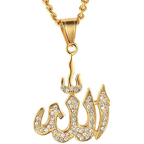 HIJONES Men's Gold Stainless Steel Pendant Necklace Cover