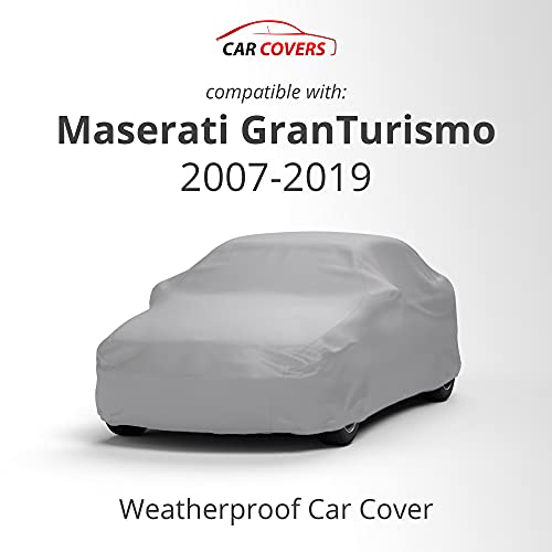 Weatherproof Car Cover Compatible With 2007-2019 Maserati Granturismo - Comparable To 5 Layer Cover Outdoor & Indoor - Rain, Snow, Hail, Sun - Theft Cable Lock, Bag & Wind Straps #TOP1