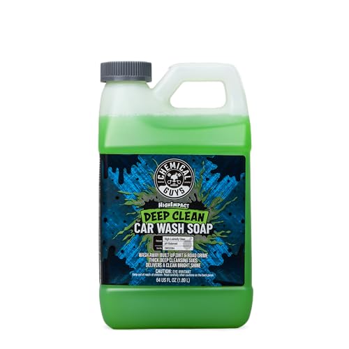 Chemical Guys High Impact Car Wash Soap Deep Cleaning Vehicle Shampoo With Thick High Lubricity Suds For Paint Clear Coat Wheels and Exterior Surfaces - 64 Fl Oz