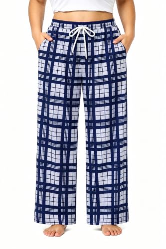 Image of FLYCURVY Plus Size Women Pajama Pants with Pocket L-5XL