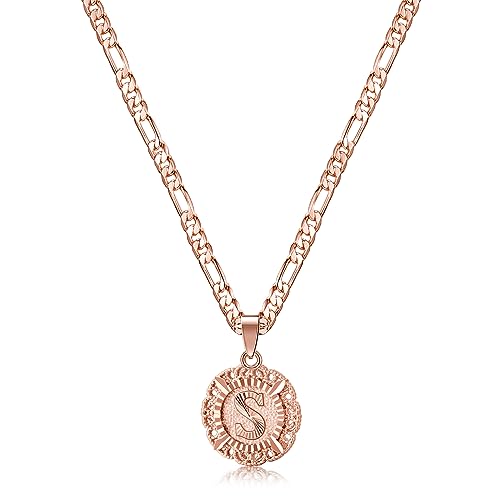 KissYan Initial Necklaces for Women (Rose Gold S)