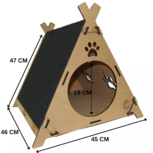Cabana Casinha Toca com Arranhador Para Gatos