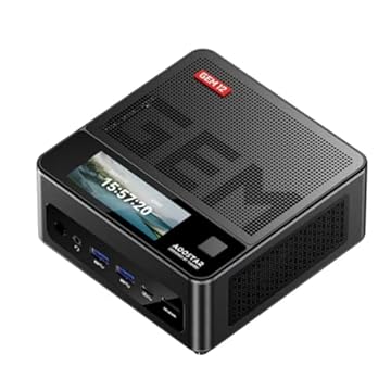 AOOSTAR Mini Pc Gem12 Pro Max 8845Hs, Amd Ryzen 7 8845Hs 32 Gb Ddr5 Ram 1 T M.2 2280 Peic4.0 Ssd, 1 X Oculink/ Usb4(Pd|8K@60Hz)/1 X Hdmi2.1/1 Xdp 1.4, 2X 2.5G Rj45 (Preto)