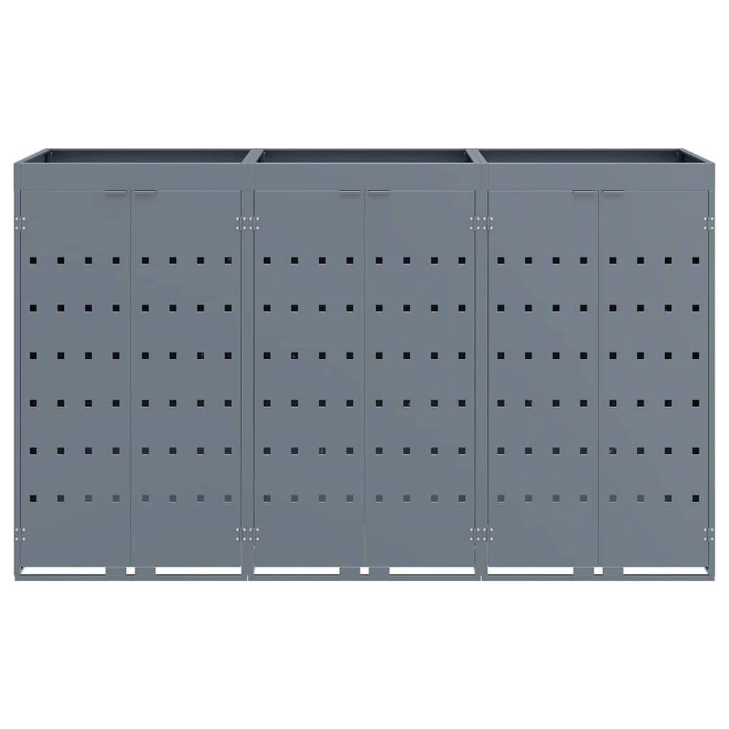 Almacenamiento de Cubos Wheelie para 3 Cubos Gris Claro,Casa y jardín,Productos del hogar,Accesorios para contenedores de residuos,Soportes para contenedores de residuos,72.2kg-3394749