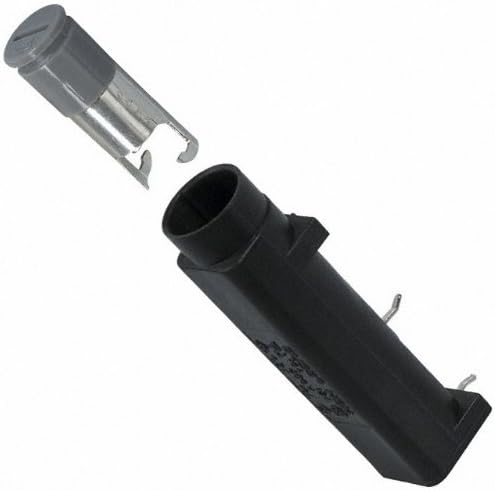 BUSSMANN BK-HBH-I-R (HBH-I) Cartridge Fuse Holder - Quick Connect. For 6x30mm (1/4 in x 1-1/4 in) Fuses. 250V 16A. Horizontal PCB Mount