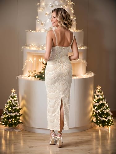Image of Glitter Sequin Prom Dress for Bachelorette,Birthday,Holiday | Elegant Fully Lined Sparkly Rhinestone Long Dresses for Women Birthday /Formal Galas /Wedding Guest /NYE /Homecoming