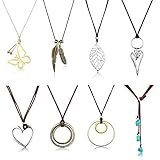 ♥ Regalo Ideal ♥ Ya sea para una ocasión especial o solo para el día a día, el juego de collares con colgante largo es siempre el símbolo de la belleza y la gracia. Es el mejor regalo para tu amiga que te gusta o te tratas a ti mismo. Un regalo perfecto en aniversario, cumpleaños, Navidad, día de San Valentín, etc.