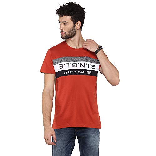 Octave Mens Round Neck Printed T-Shirt 