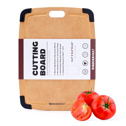 Cutting Boards for Kitchen, 14.5" x 10.8" Natural Wood Fiber Comp...