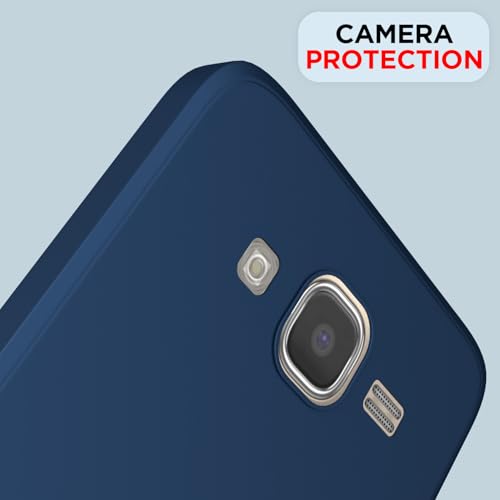 Image of Outlouders Back Cover for Samsung Galaxy J7 2015 / J7 / J7 Nxt | Camera Protection | Durable Soft Matte Silicone Bumper Case (Blue)