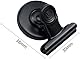 Grtard 12 Stück Schwarz Magnetische Clips, Starke Kühlschrankmagnet Clips mit Kratzfesten Klebepads, Whiteboard Magnete für Magnettafel, Magnetische Metall Klammer, Starke Magnete Clip für Kühlschrank