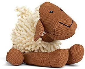 Rocco & Roxie Plush Squeak Toy for Dogs - Cute Dinosaur Shapes (Choose Brontosaurus, Triceratops, or T-Rex) (Lamb)