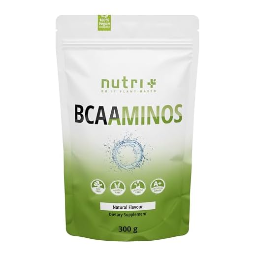 Nutri + BCAA Pulver Neutral - hochdosiert + vegan ohne Süßungsmittel, Zucker, Zusatzstoffe, Geschmack - Natural BCAAs Instant Powder unflavored 300 g