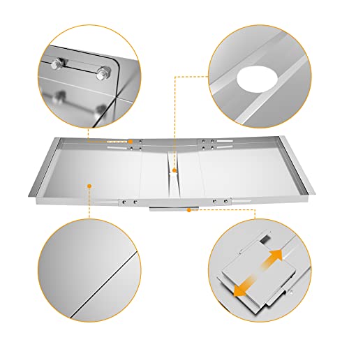 Bbq-Plus Stainless Steel Universal Grease Tray With Catch Pan Replacement Parts For Dyna Glo, Nexgrill, Expert Grill, Kenmore, Bhg And More 4/5 Burner Gas Grills #TOP1