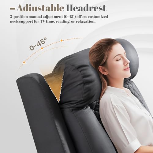 Image of Zero Wall Hugger Power Reclining Sofa Set with Adjustable Headrest, Electric Reclining Couch with Drop-Down Table,Outlets, Power Loveseat Recliner Sofa for Living Room (Gray, Sofa+Loveseat)