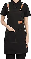 Avental de Cozinha Profissional para Churrasco e Restaurante (Preto)